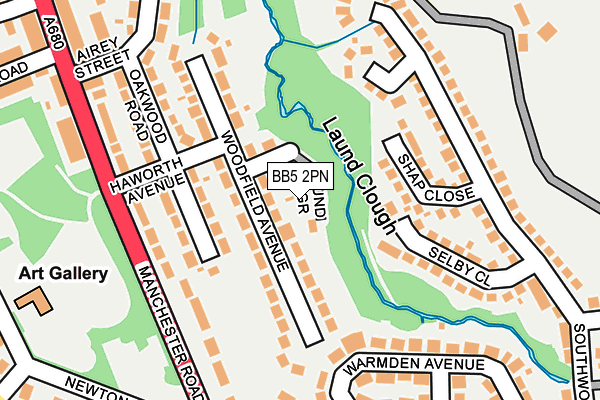 BB5 2PN map - OS OpenMap – Local (Ordnance Survey)