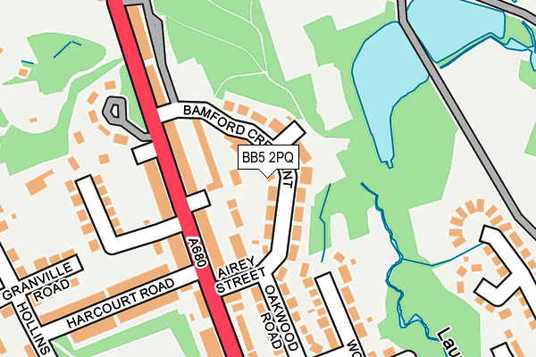 BB5 2PQ map - OS OpenMap – Local (Ordnance Survey)