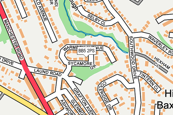 BB5 2PS map - OS OpenMap – Local (Ordnance Survey)