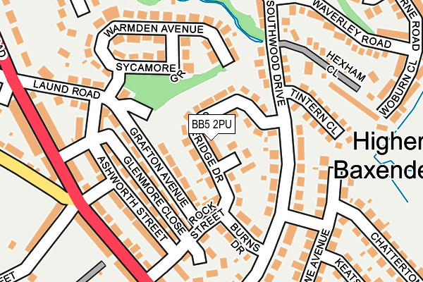 BB5 2PU map - OS OpenMap – Local (Ordnance Survey)