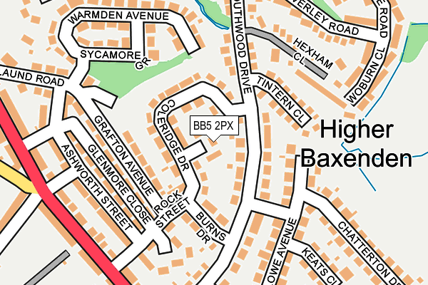 BB5 2PX map - OS OpenMap – Local (Ordnance Survey)