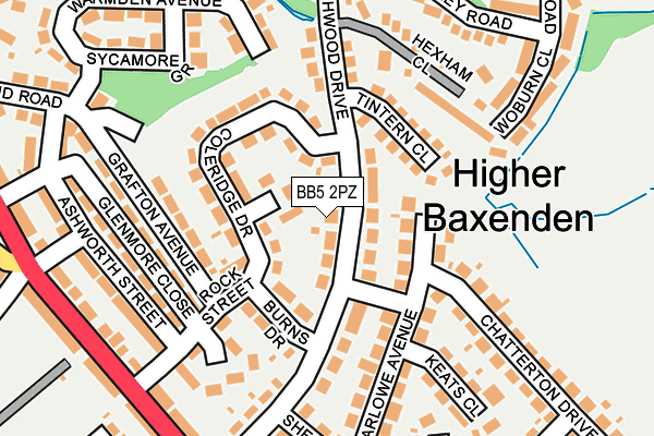 BB5 2PZ map - OS OpenMap – Local (Ordnance Survey)