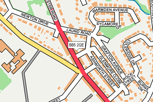 BB5 2QE map - OS OpenMap – Local (Ordnance Survey)