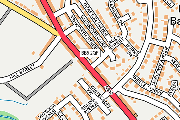 BB5 2QF map - OS OpenMap – Local (Ordnance Survey)