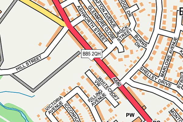 BB5 2QH map - OS OpenMap – Local (Ordnance Survey)