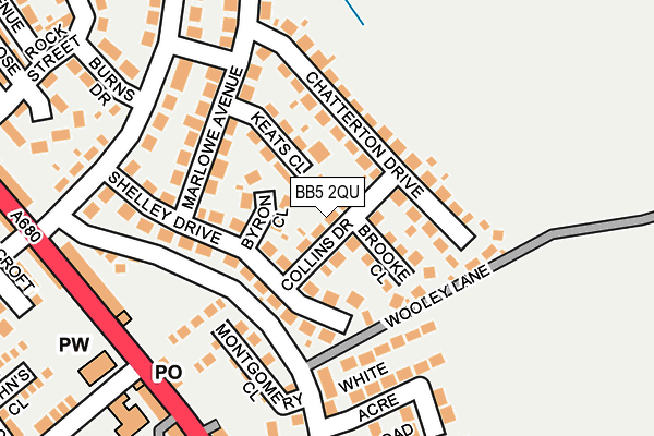 BB5 2QU map - OS OpenMap – Local (Ordnance Survey)