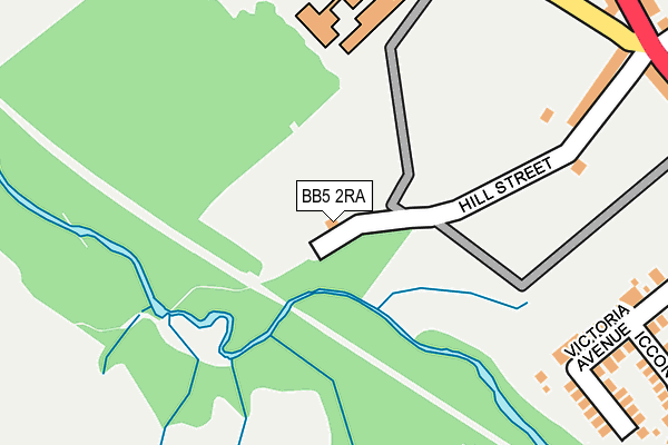 BB5 2RA map - OS OpenMap – Local (Ordnance Survey)