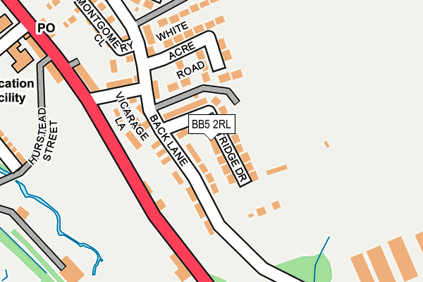 BB5 2RL map - OS OpenMap – Local (Ordnance Survey)