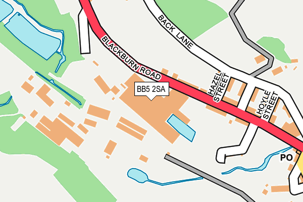 BB5 2SA map - OS OpenMap – Local (Ordnance Survey)