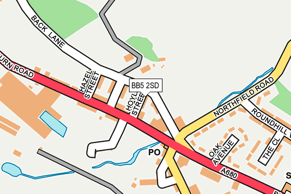 BB5 2SD map - OS OpenMap – Local (Ordnance Survey)