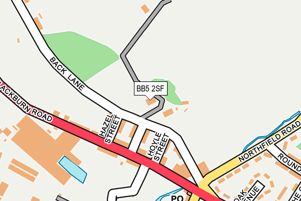 BB5 2SF map - OS OpenMap – Local (Ordnance Survey)