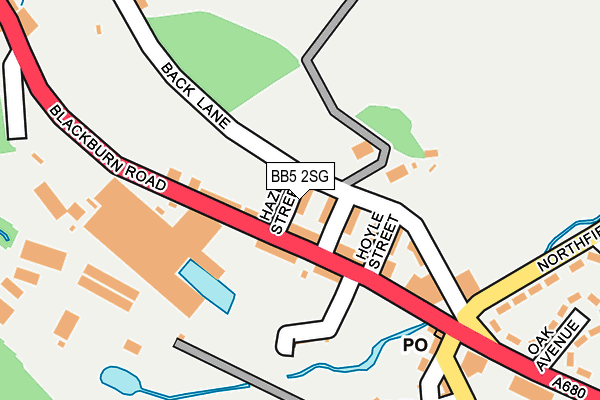 BB5 2SG map - OS OpenMap – Local (Ordnance Survey)