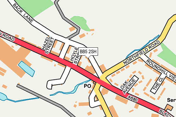 BB5 2SH map - OS OpenMap – Local (Ordnance Survey)