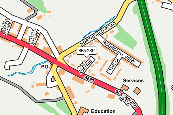 BB5 2SP map - OS OpenMap – Local (Ordnance Survey)