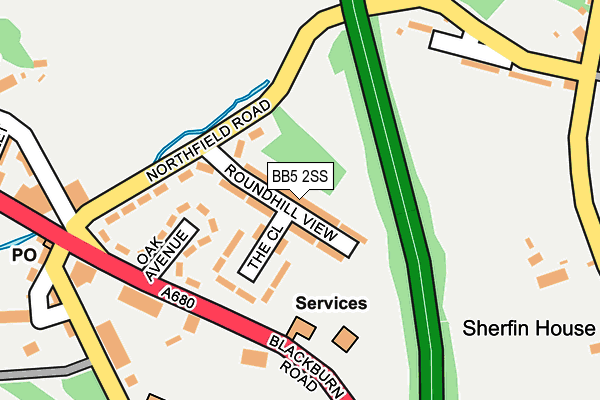 BB5 2SS map - OS OpenMap – Local (Ordnance Survey)