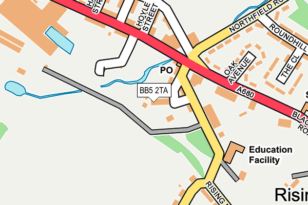 BB5 2TA map - OS OpenMap – Local (Ordnance Survey)