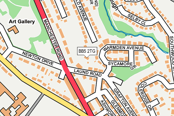 BB5 2TG map - OS OpenMap – Local (Ordnance Survey)