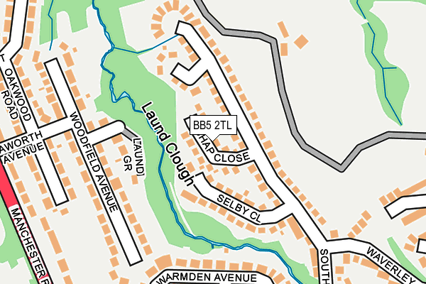 BB5 2TL map - OS OpenMap – Local (Ordnance Survey)