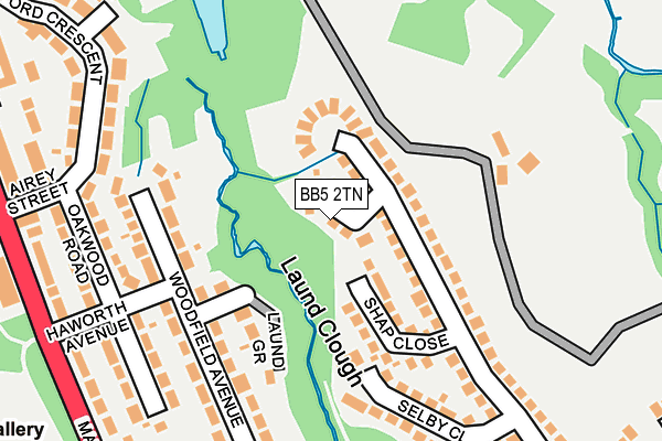 BB5 2TN map - OS OpenMap – Local (Ordnance Survey)