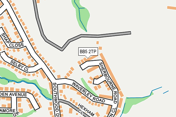BB5 2TP map - OS OpenMap – Local (Ordnance Survey)