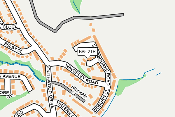 BB5 2TR map - OS OpenMap – Local (Ordnance Survey)