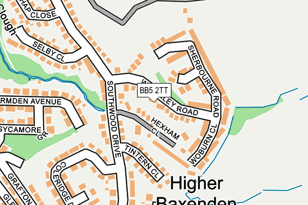 BB5 2TT map - OS OpenMap – Local (Ordnance Survey)