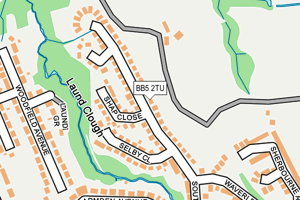 BB5 2TU map - OS OpenMap – Local (Ordnance Survey)