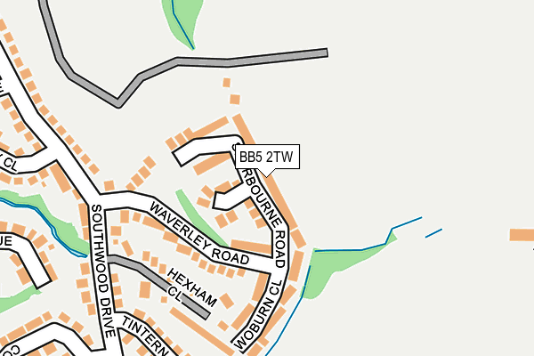 BB5 2TW map - OS OpenMap – Local (Ordnance Survey)