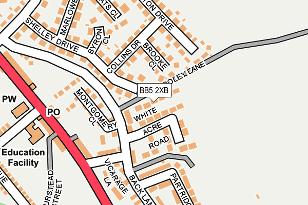 BB5 2XB map - OS OpenMap – Local (Ordnance Survey)