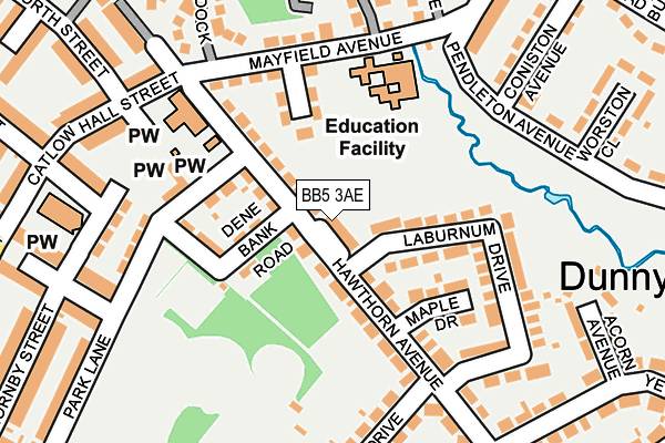 BB5 3AE map - OS OpenMap – Local (Ordnance Survey)