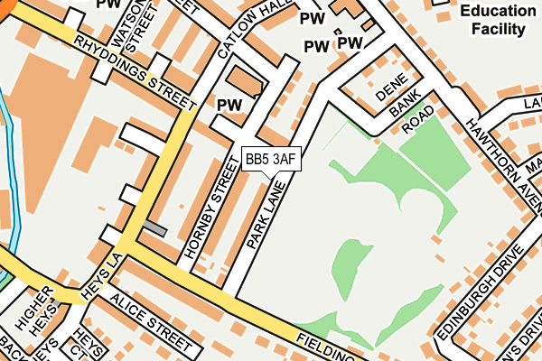 BB5 3AF map - OS OpenMap – Local (Ordnance Survey)