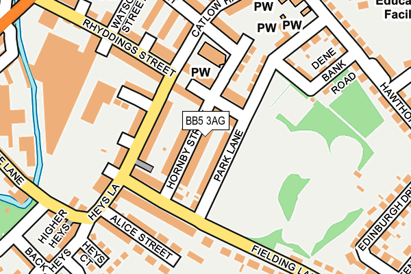 BB5 3AG map - OS OpenMap – Local (Ordnance Survey)