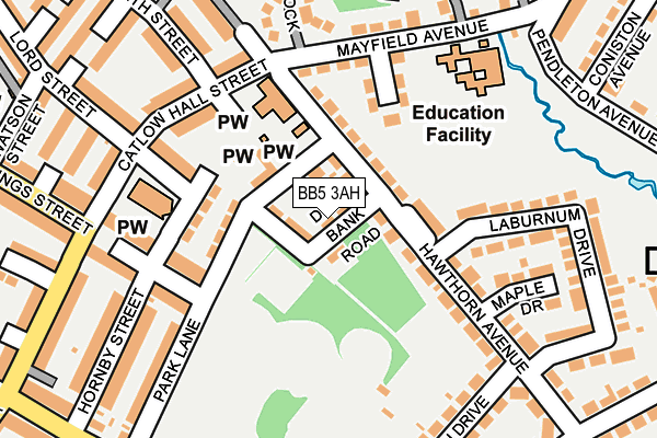 BB5 3AH map - OS OpenMap – Local (Ordnance Survey)