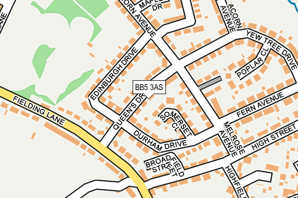 BB5 3AS map - OS OpenMap – Local (Ordnance Survey)