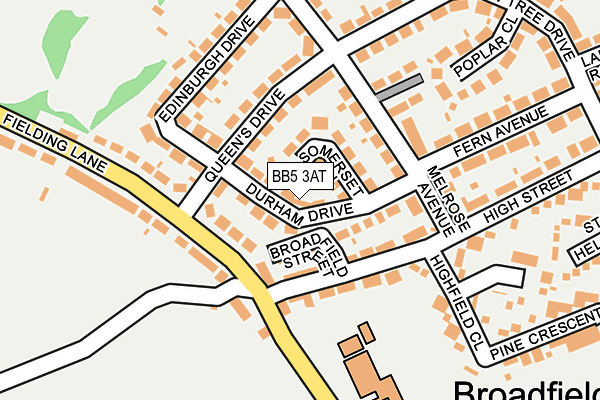 BB5 3AT map - OS OpenMap – Local (Ordnance Survey)