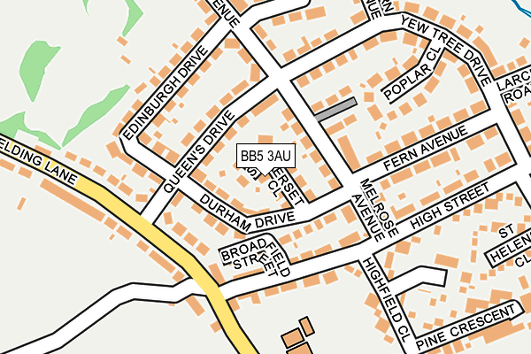 BB5 3AU map - OS OpenMap – Local (Ordnance Survey)