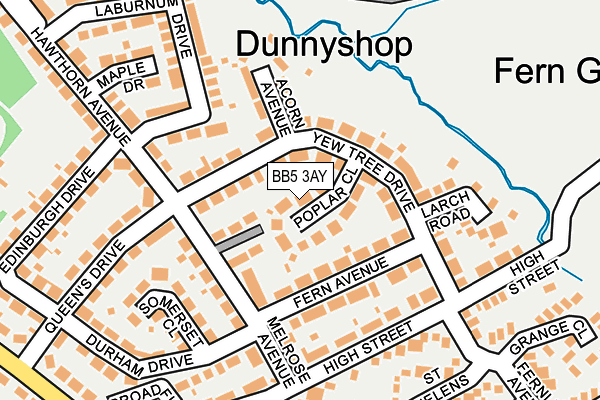 BB5 3AY map - OS OpenMap – Local (Ordnance Survey)