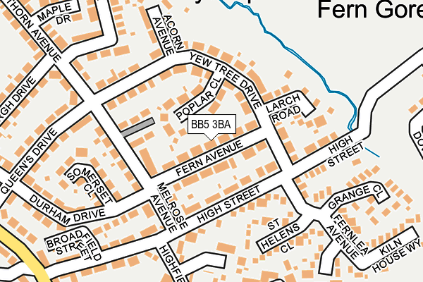 BB5 3BA map - OS OpenMap – Local (Ordnance Survey)