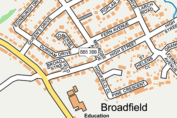 BB5 3BB map - OS OpenMap – Local (Ordnance Survey)