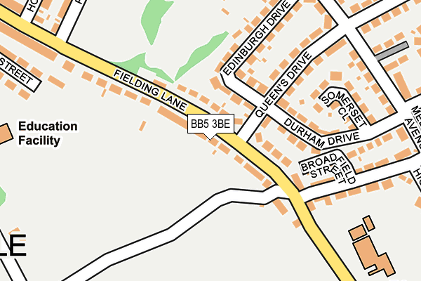 BB5 3BE map - OS OpenMap – Local (Ordnance Survey)