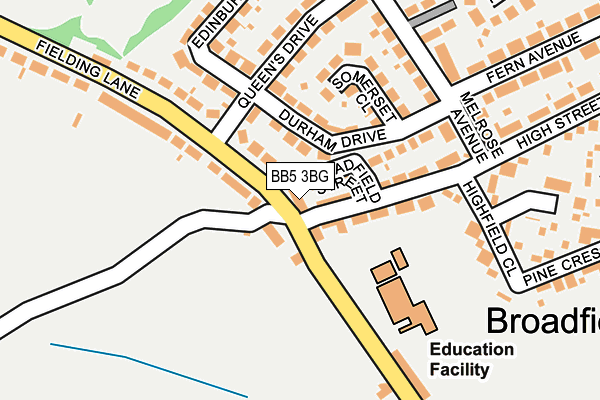 BB5 3BG map - OS OpenMap – Local (Ordnance Survey)