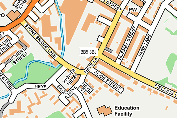 BB5 3BJ map - OS OpenMap – Local (Ordnance Survey)