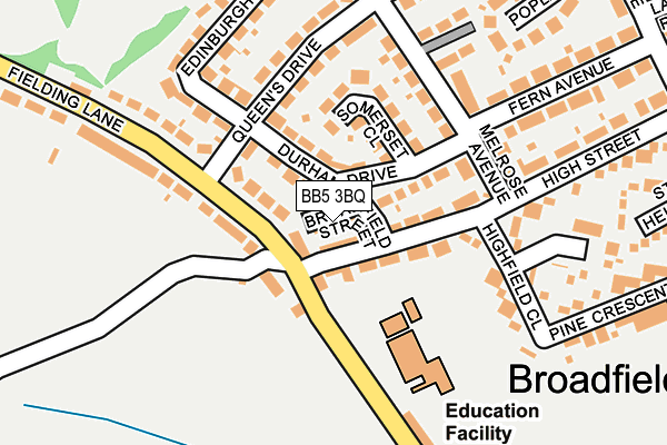 BB5 3BQ map - OS OpenMap – Local (Ordnance Survey)