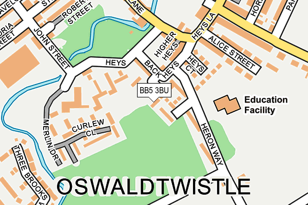 BB5 3BU map - OS OpenMap – Local (Ordnance Survey)