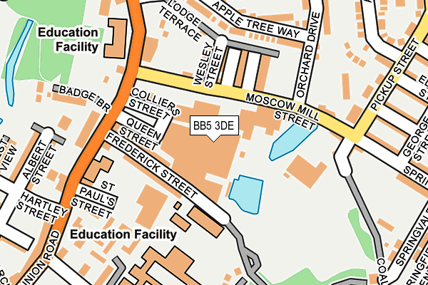 BB5 3DE map - OS OpenMap – Local (Ordnance Survey)