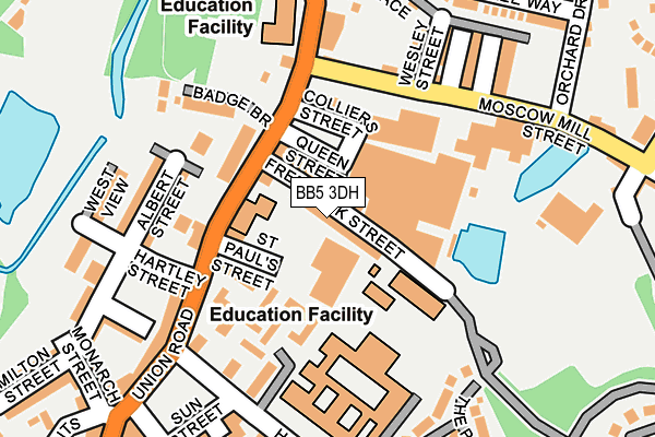 BB5 3DH map - OS OpenMap – Local (Ordnance Survey)