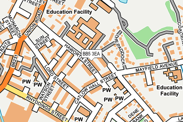 BB5 3EA map - OS OpenMap – Local (Ordnance Survey)