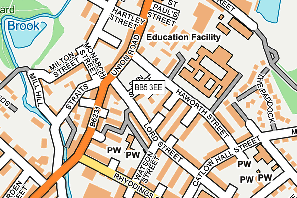 BB5 3EE map - OS OpenMap – Local (Ordnance Survey)