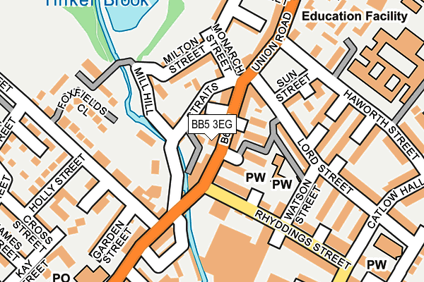 BB5 3EG map - OS OpenMap – Local (Ordnance Survey)