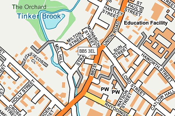 BB5 3EL map - OS OpenMap – Local (Ordnance Survey)